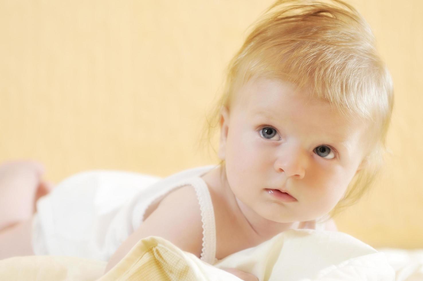 cute little baby closeup portrait photo