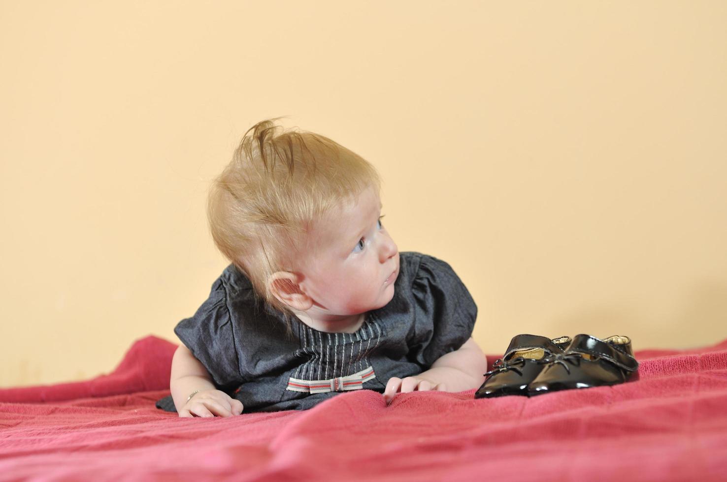 cute little baby closeup portrait photo