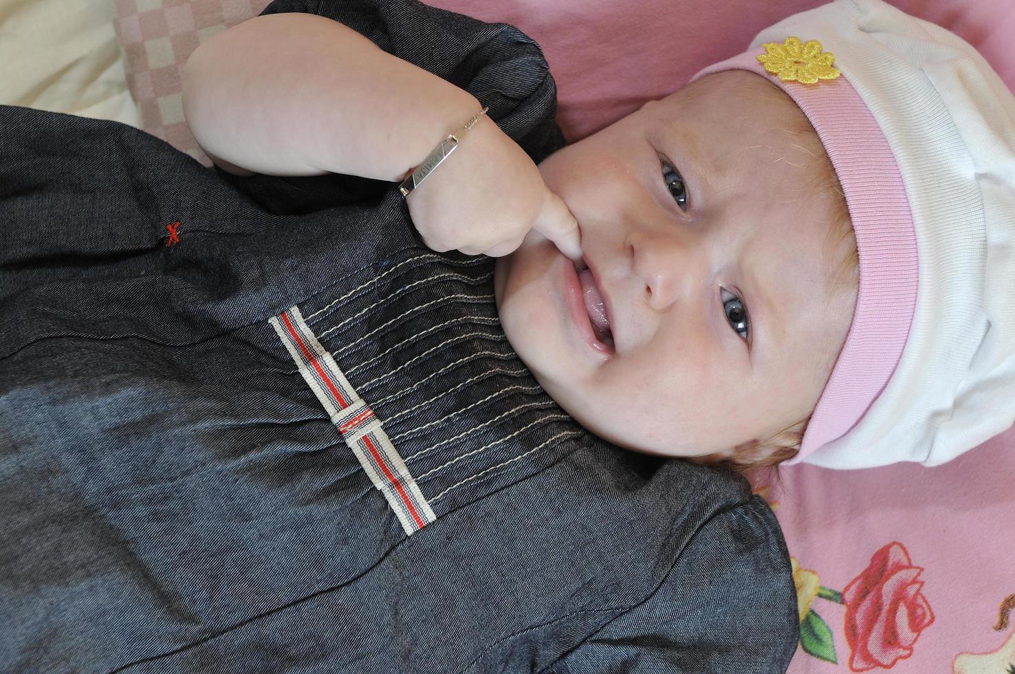 cute little baby closeup portrait photo