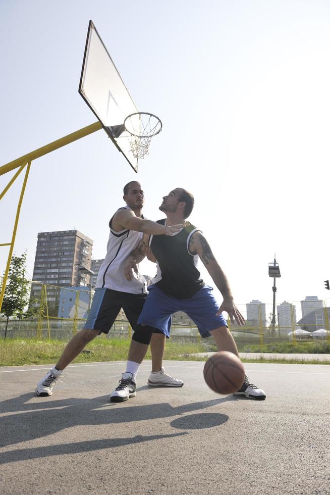 streetball  game at early morning photo