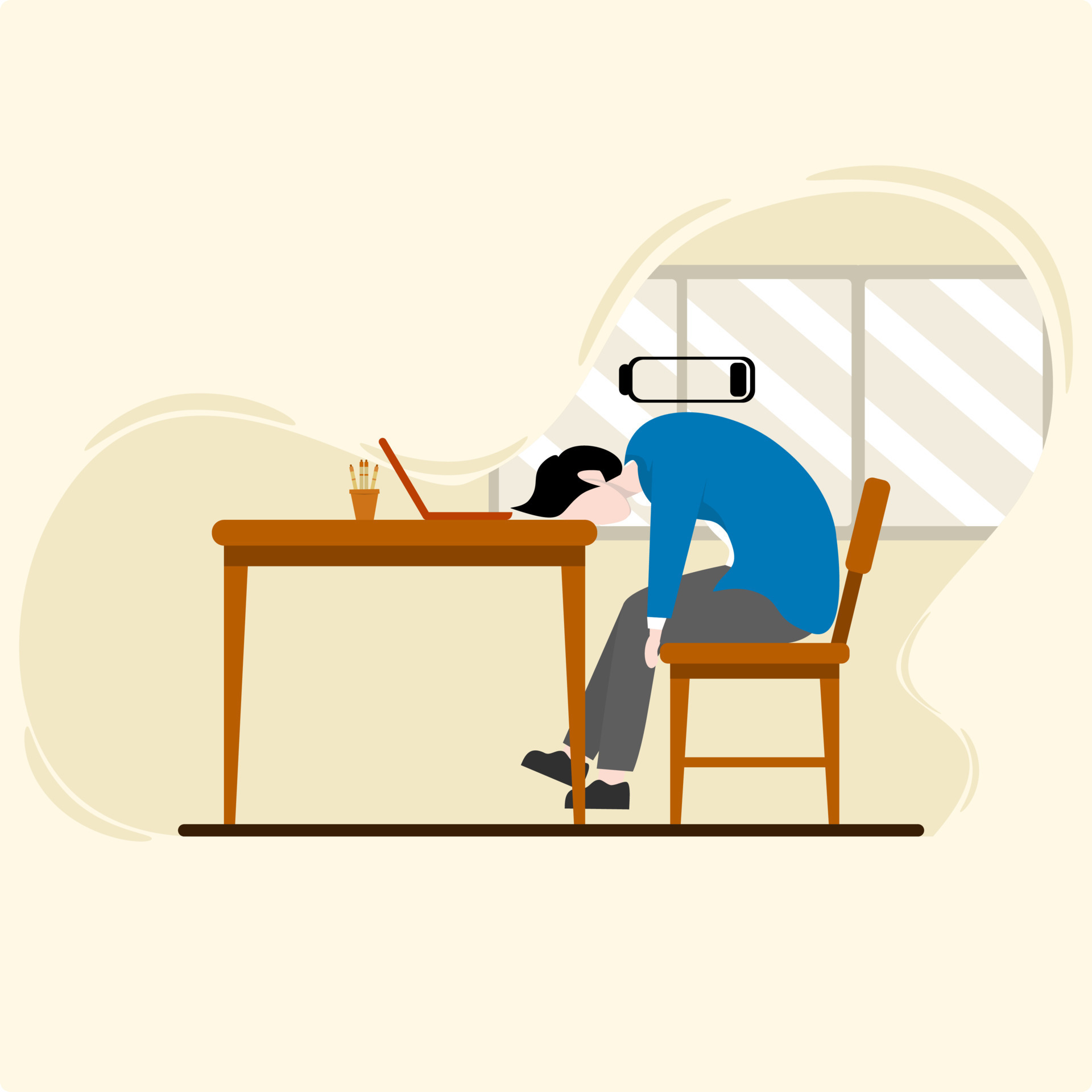 the concept of exhaustion or running out of energy. exhausted shellac