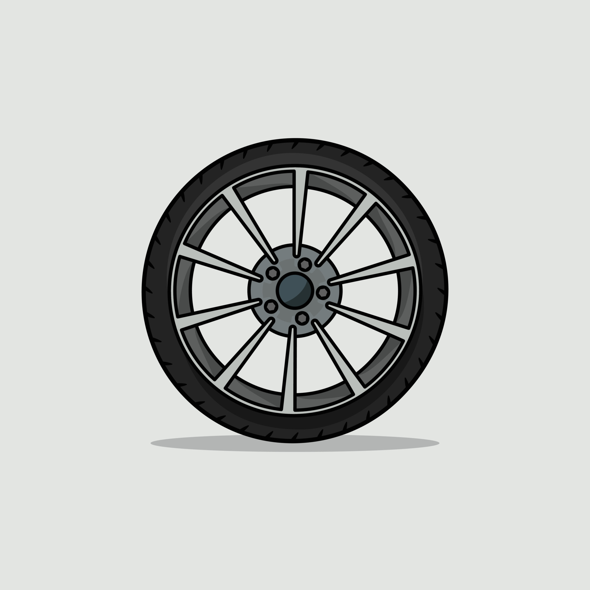 Tire and wheel icon flat vector design tire shop logo design 12651460