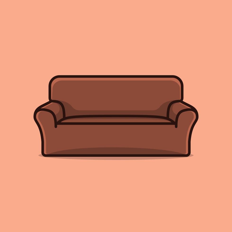 Sofa, armchair for living room vector icon illustration. Comfortable, Rest, Furniture, Sofa chair, Chair top, Davenport, Soft chair, Equipment.