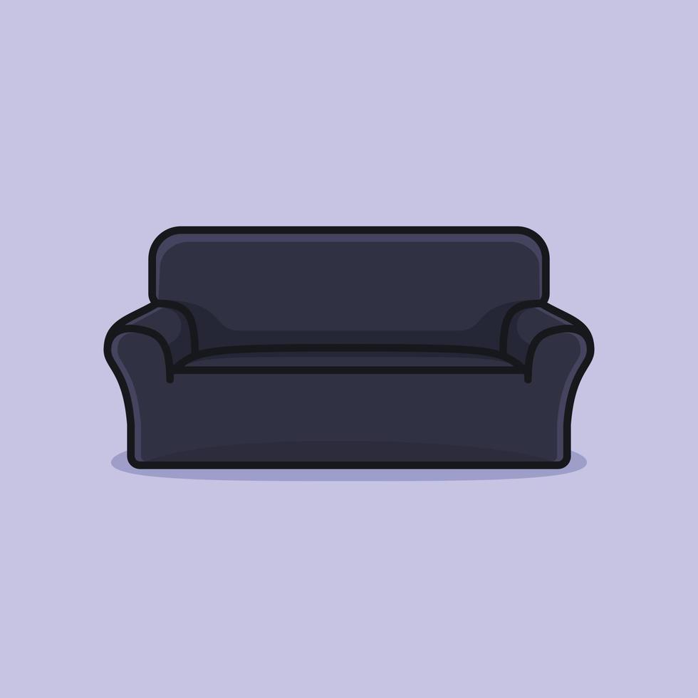 Sofa, armchair for living room vector icon illustration. Comfortable, Rest, Furniture, Sofa chair, Chair top, Davenport, Soft chair, Equipment.
