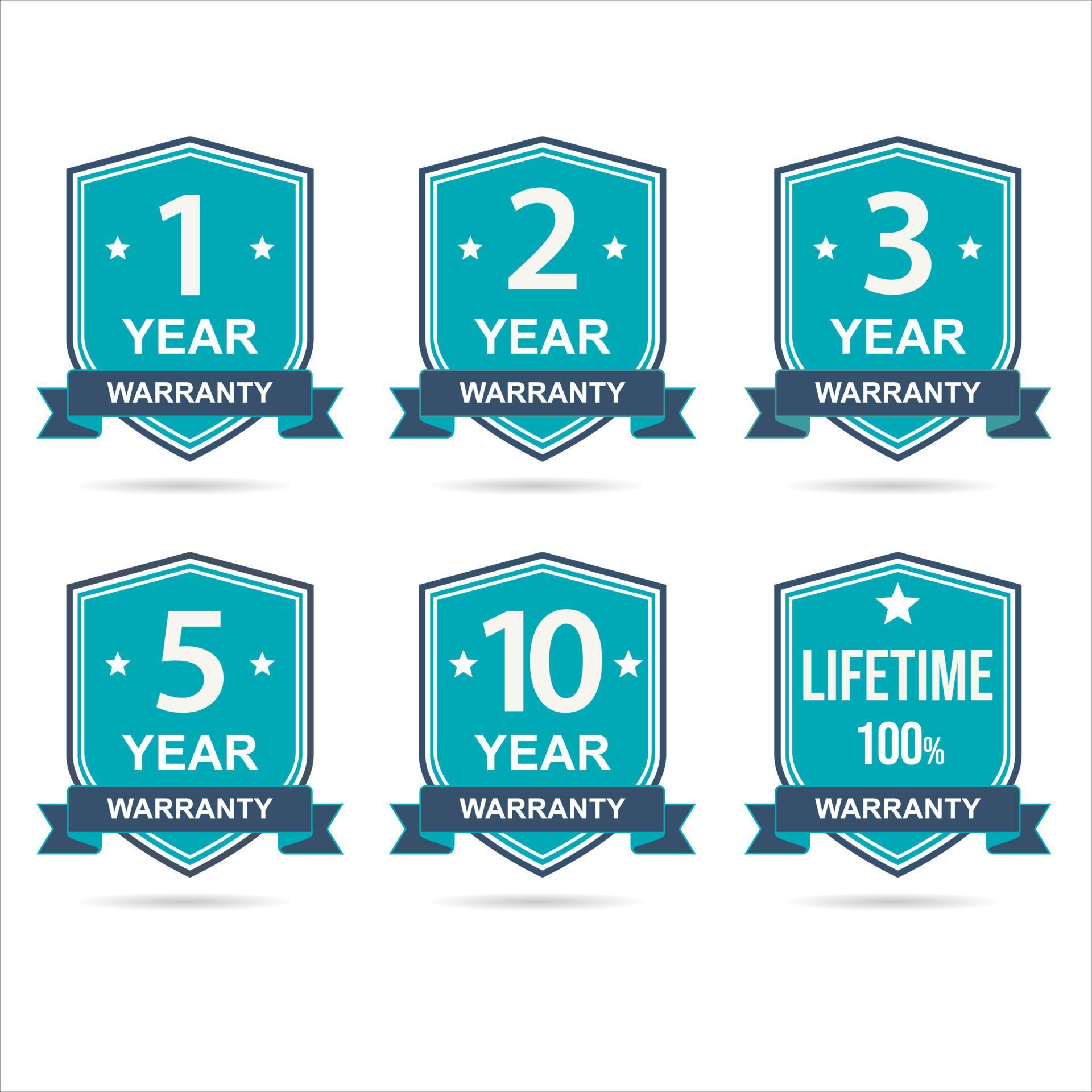 Collection of Warranty Badges and labels vector illustration 12651486
