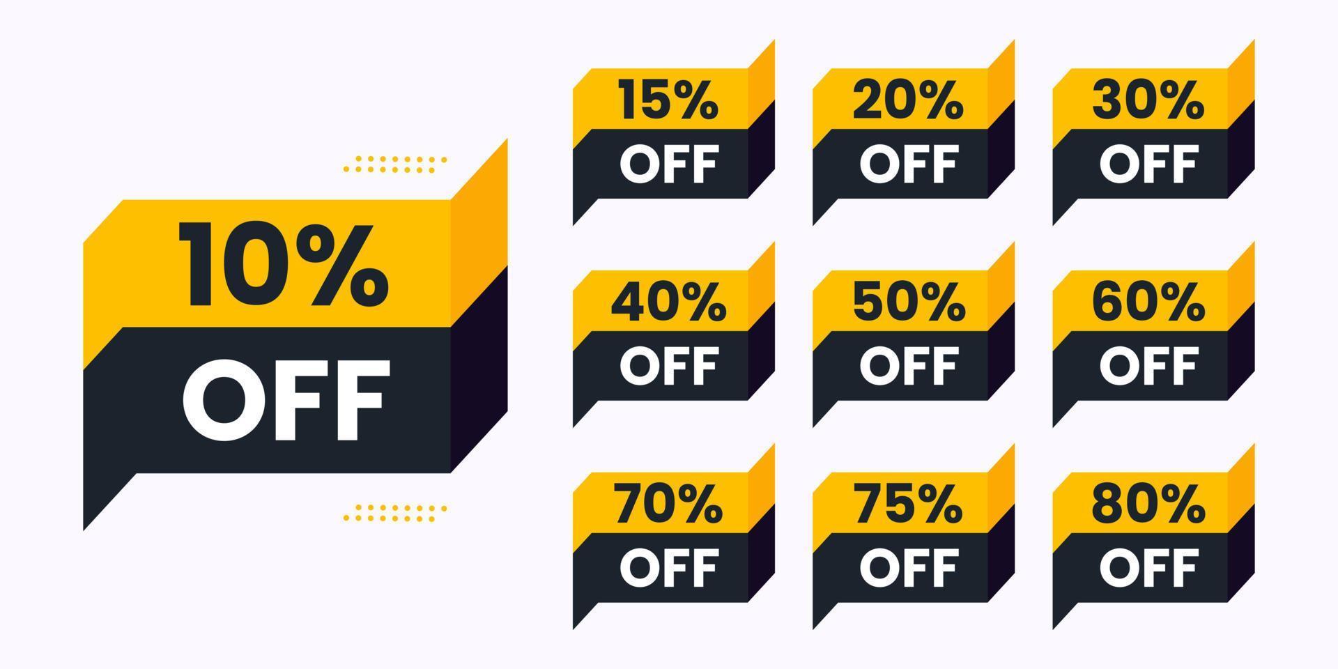 discount price tags set vector