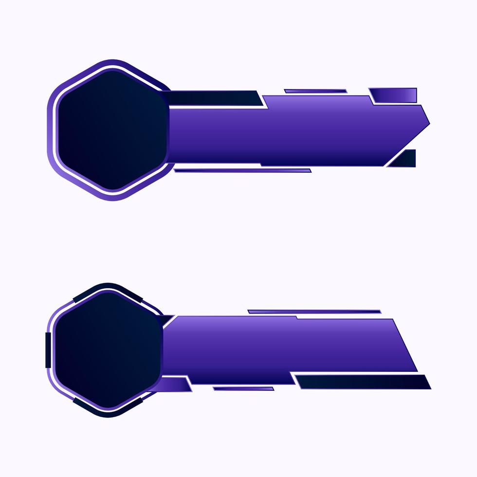 modern geometric lower third banner vector