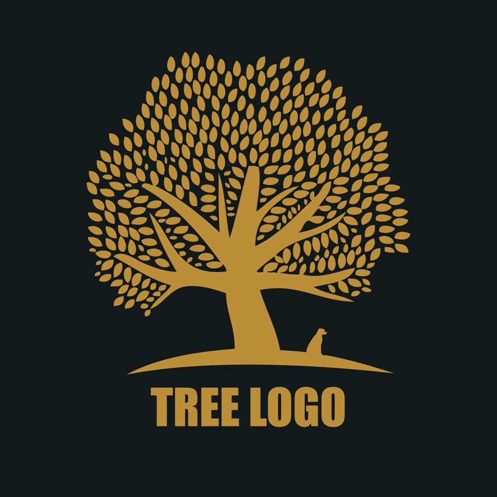 logotipo de árbol natural vector