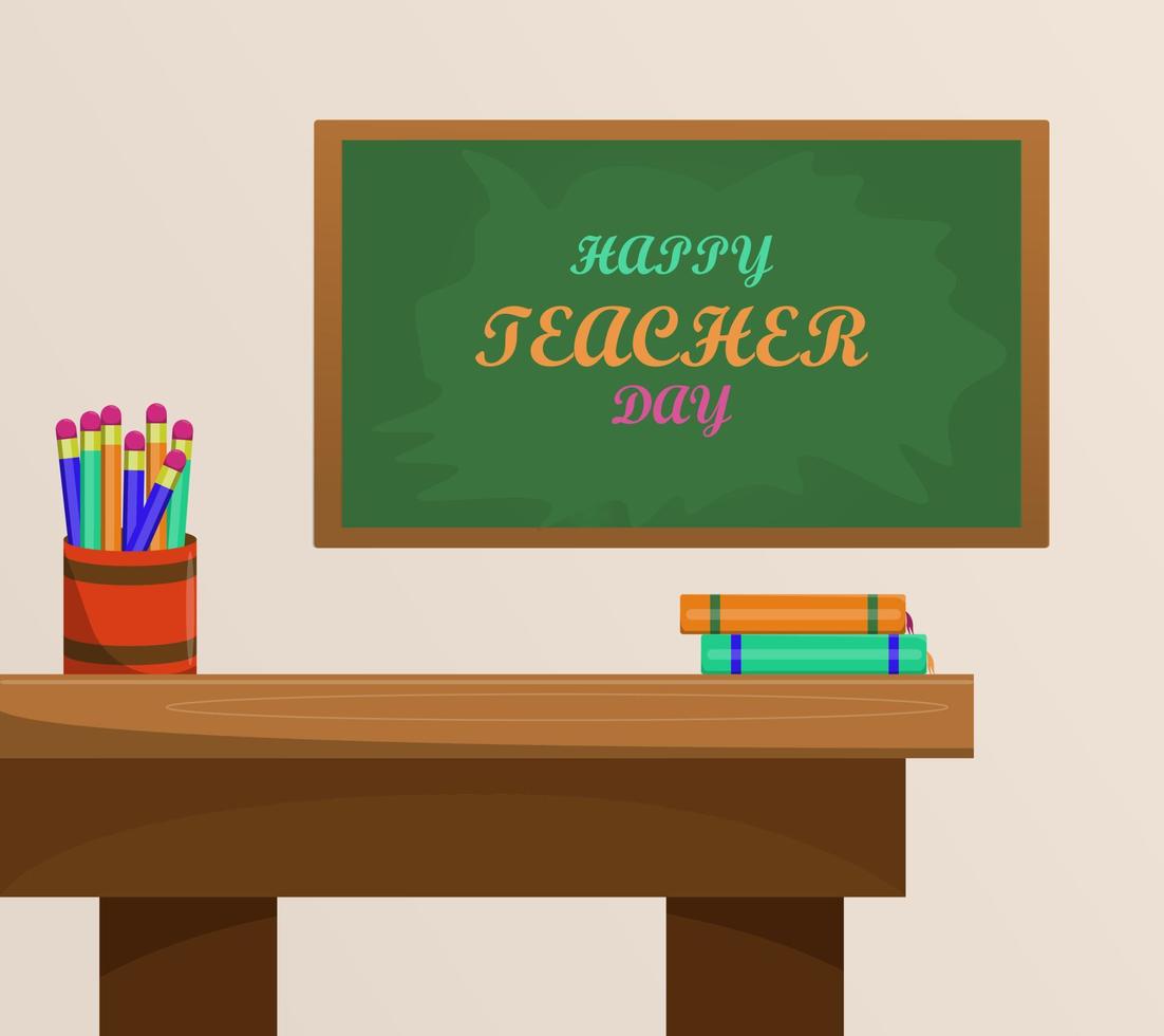 happy teacher day banner vector