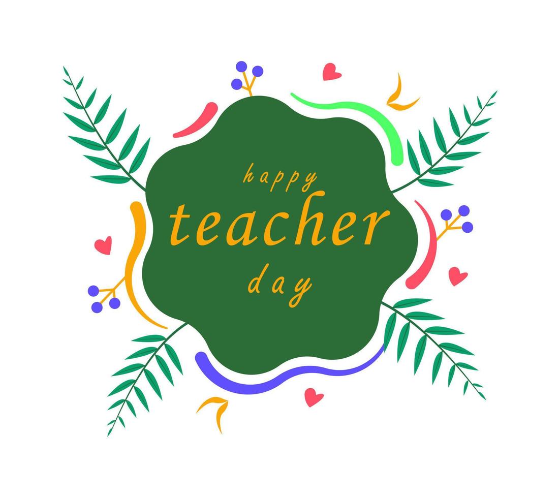 happy teacher day banner vector