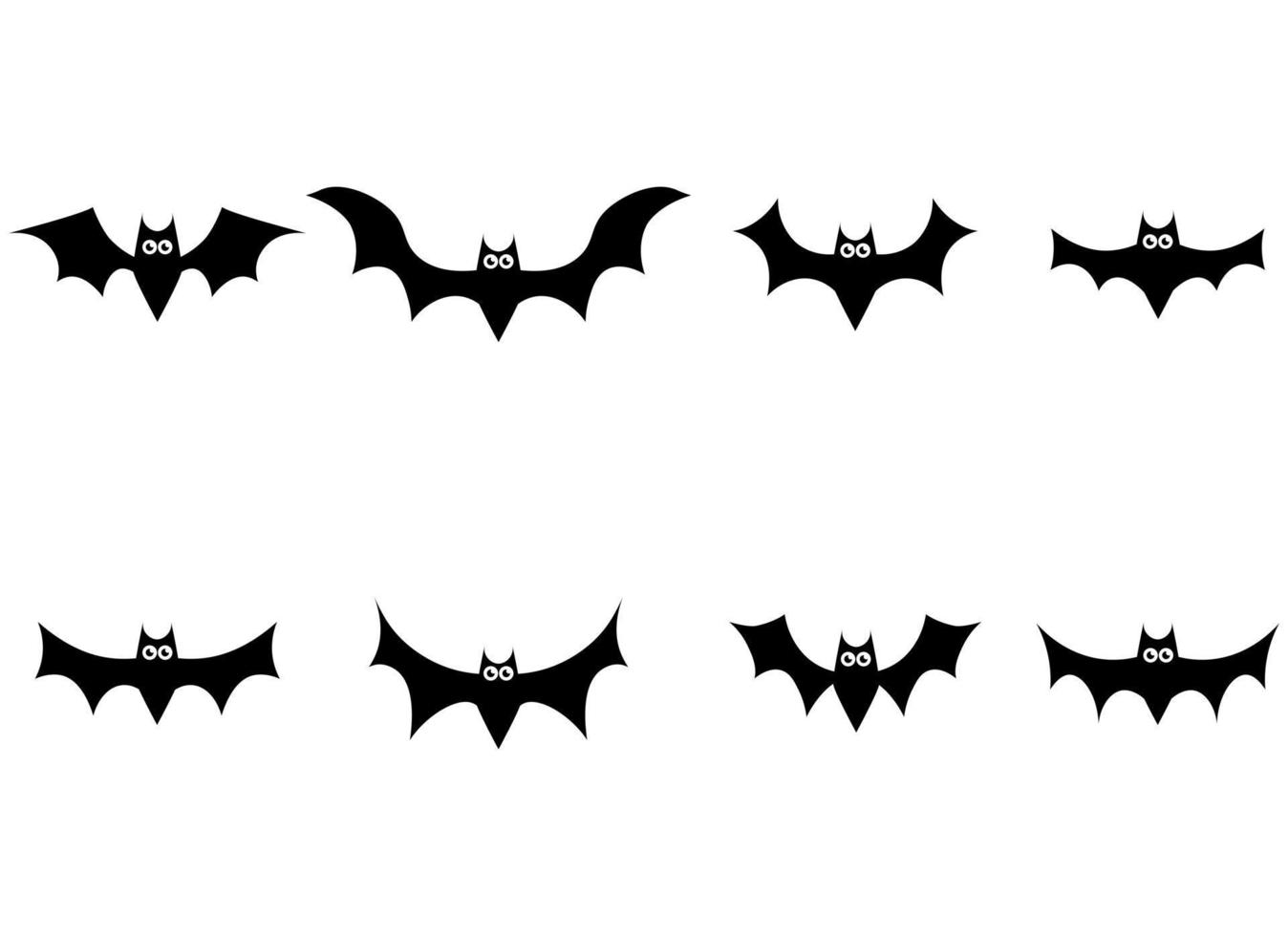 ilustración de diseño de vector de murciélago aislado sobre fondo blanco