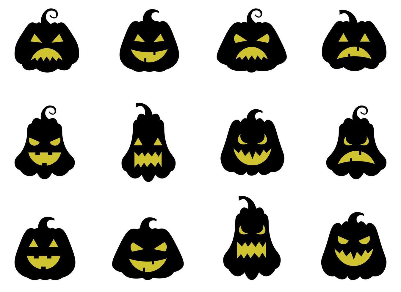 Halloween pumpkin vector design illustration isolated on white background