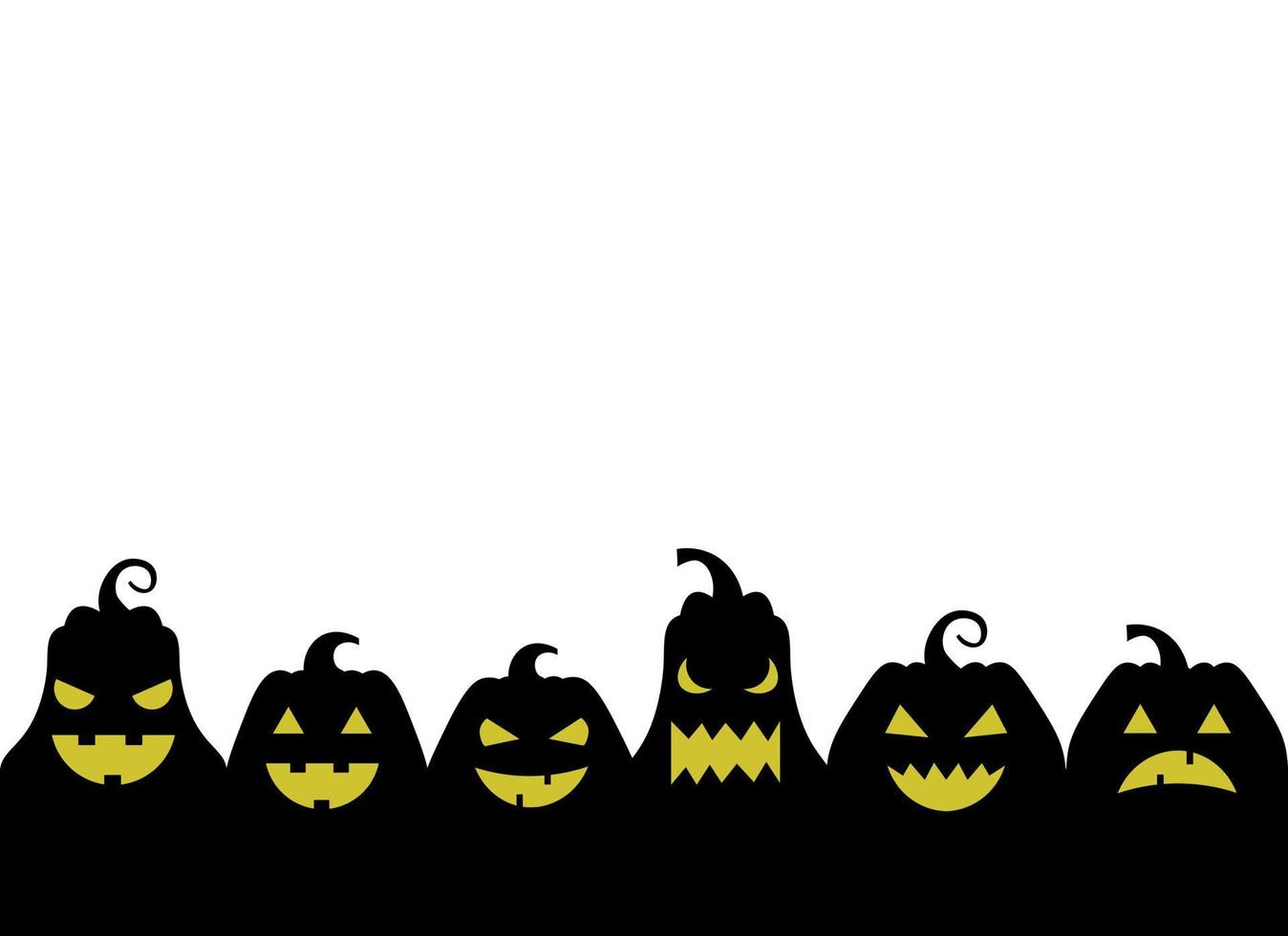 ilustración de diseño de banner de calabaza aislado sobre fondo blanco vector