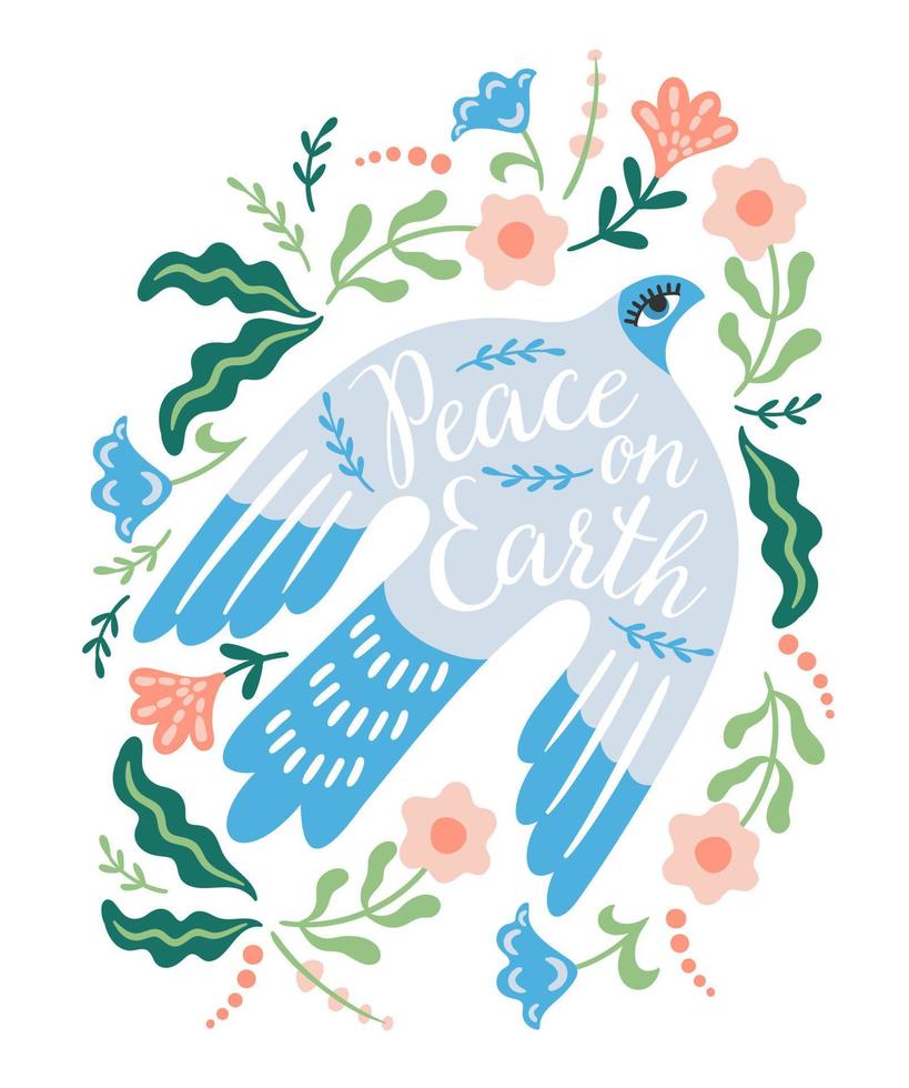 Dove of peace. Isolated illustration for card, poster, flyer and other use vector