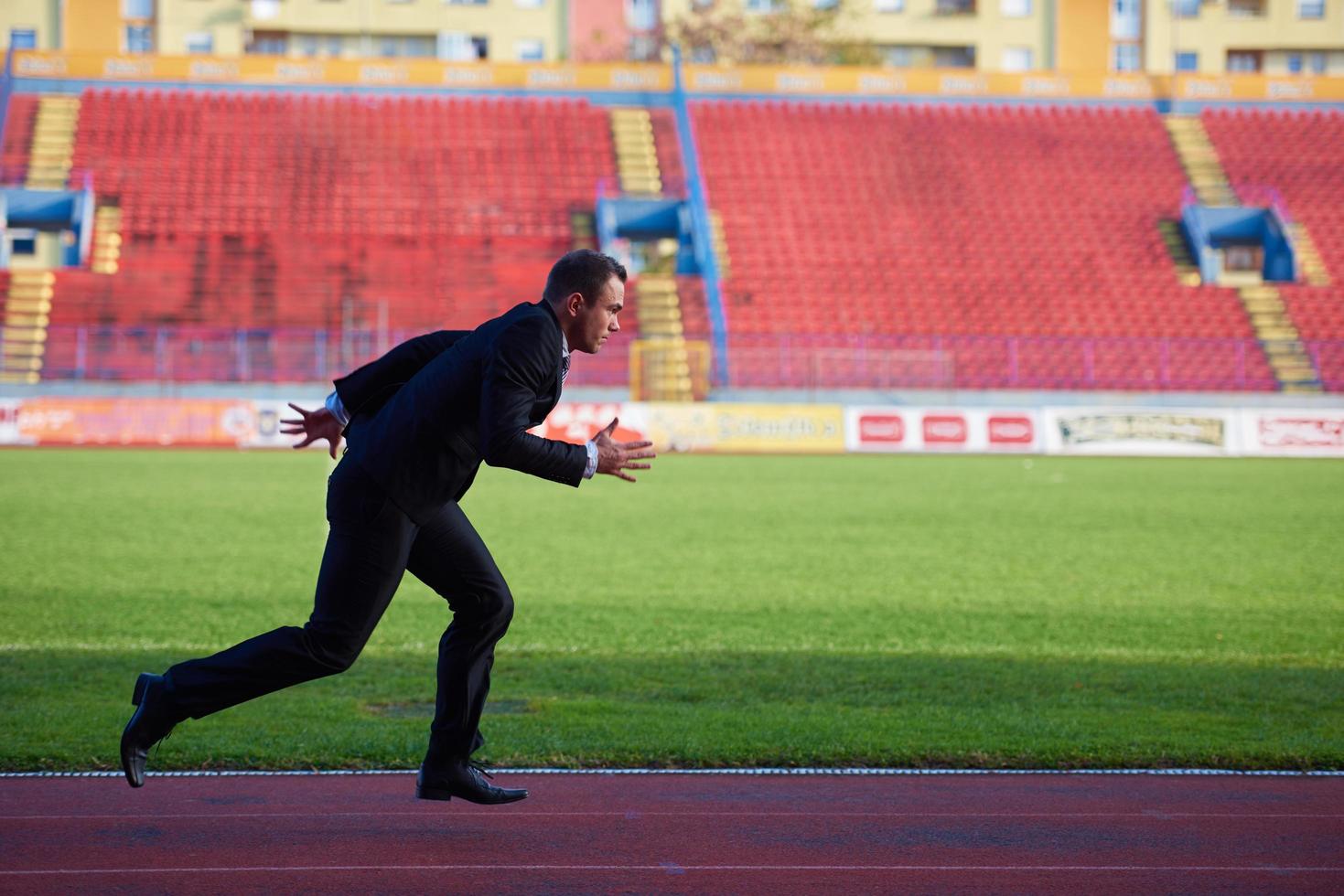 business man ready to sprint photo