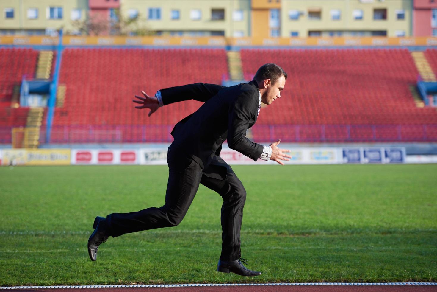 business man ready to sprint photo