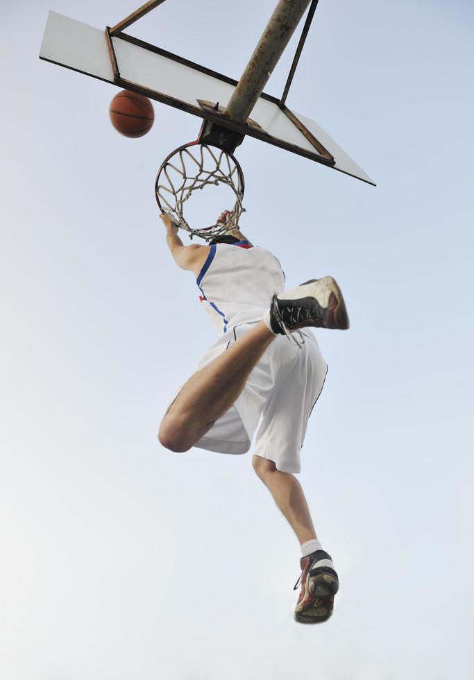 vista del jugador de baloncesto foto