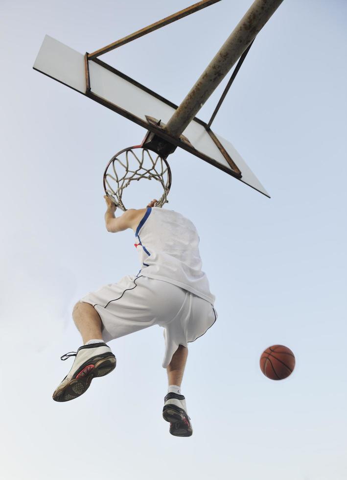 vista del jugador de baloncesto foto