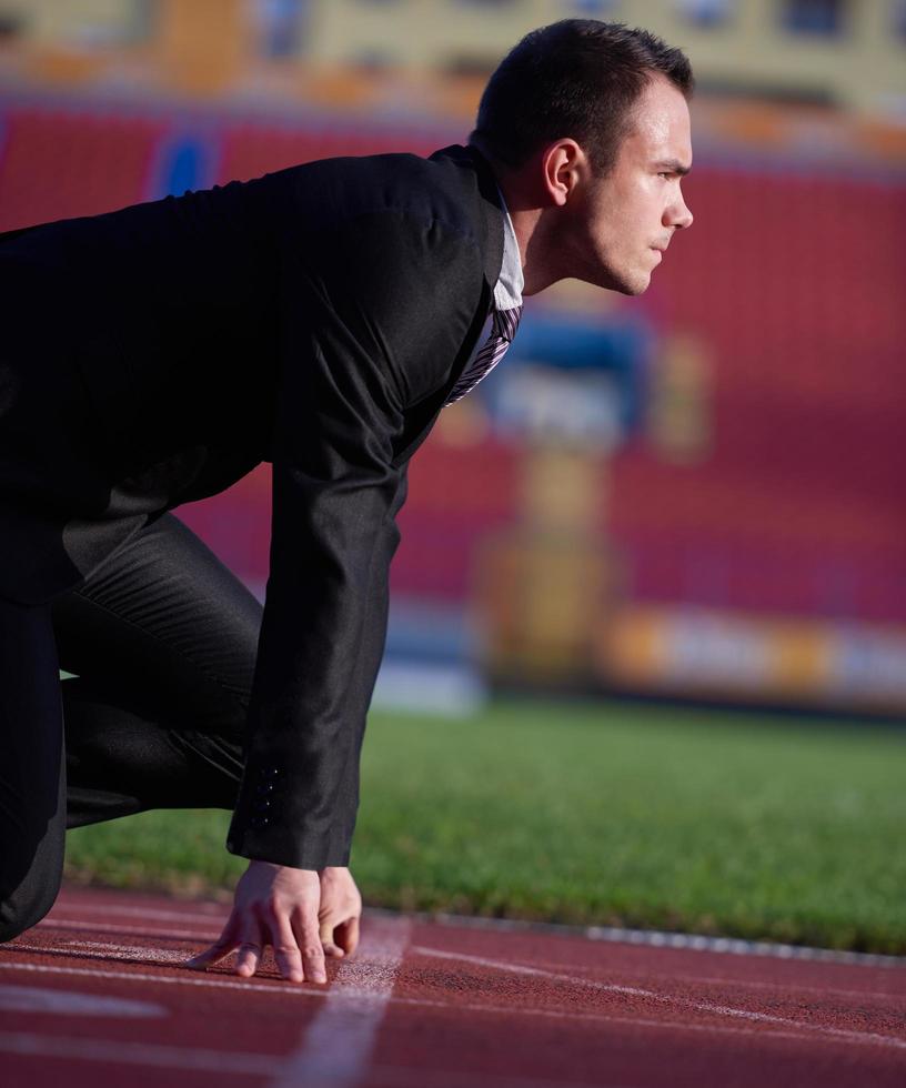 business man ready to sprint photo