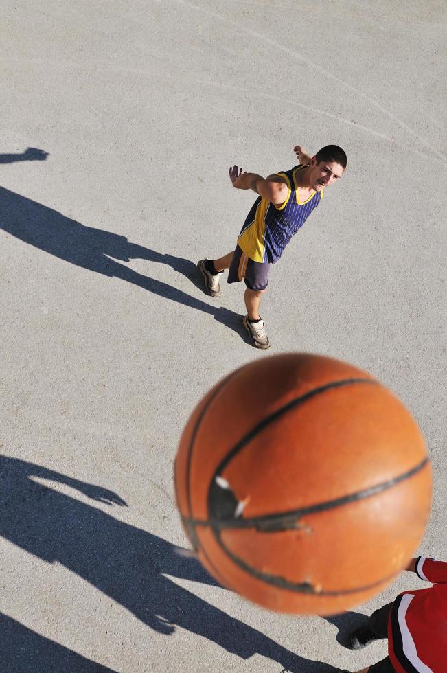 vista de baloncesto de la calle foto