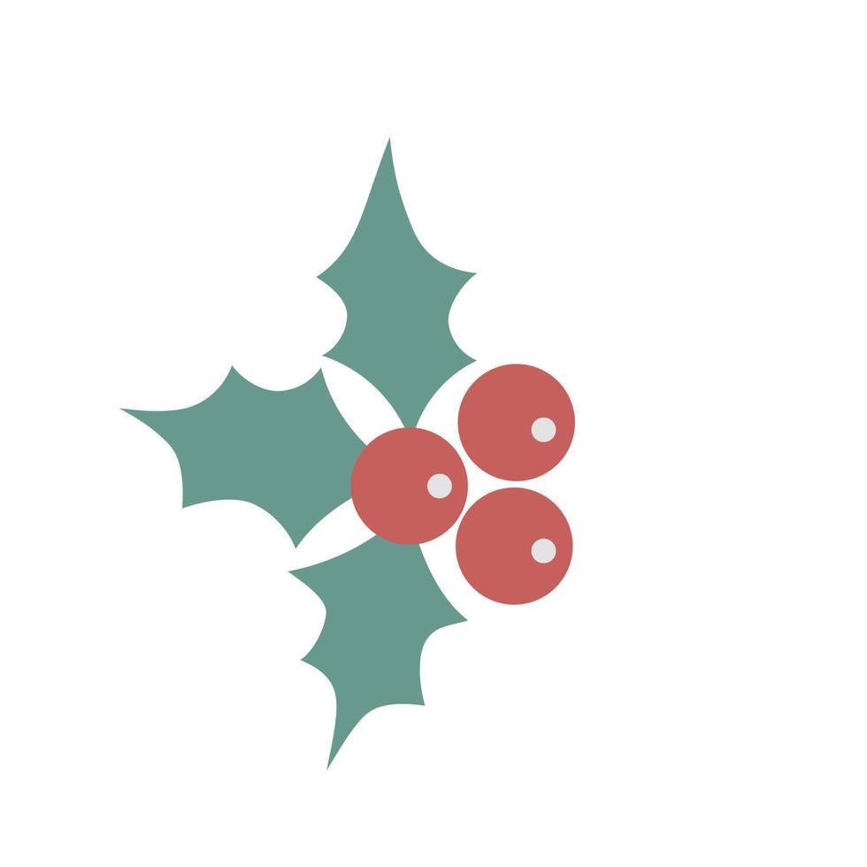 Christmas mistletoe sticker vector