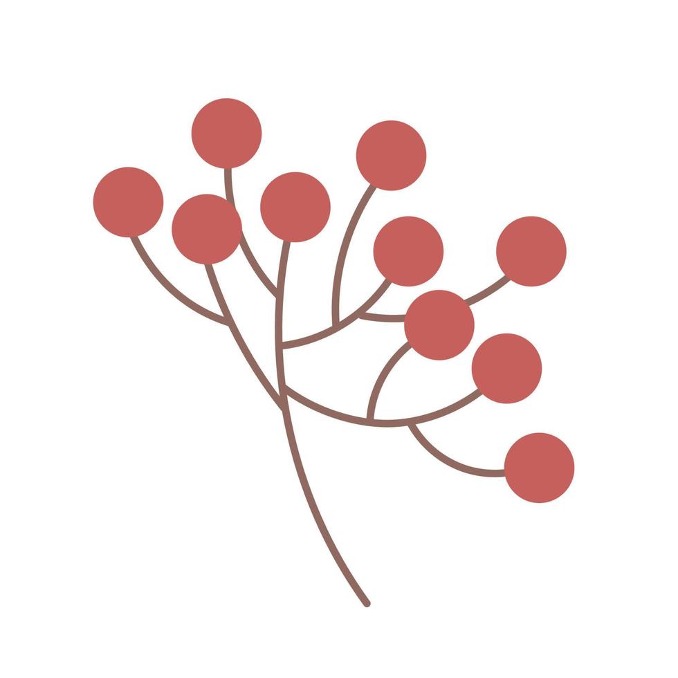 Bunch of red berries sticker vector