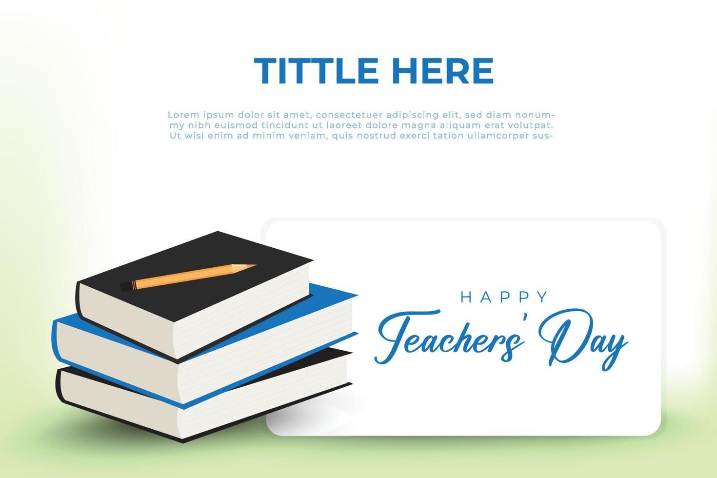Happy teachers' day social media banner design template with education elements vector