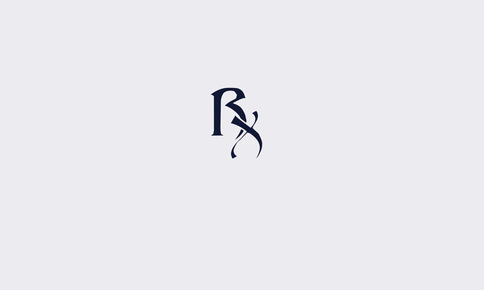 RX Alphabet letters Initials Monogram logo vector