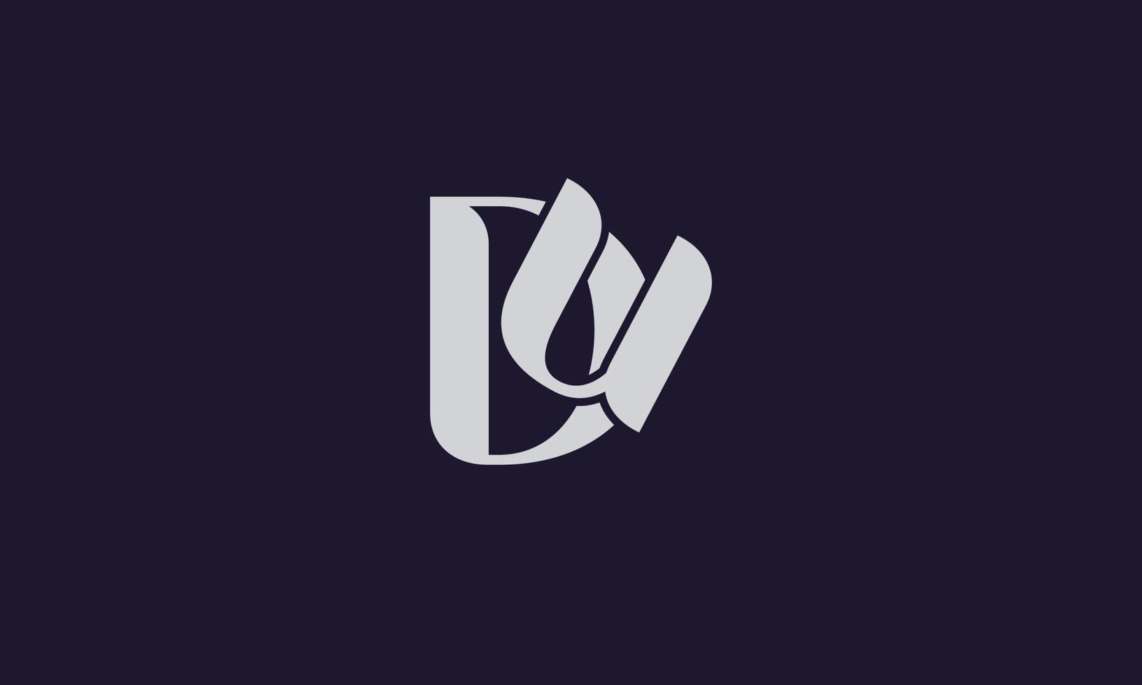 DU Alphabet letters Initials Monogram logo vector