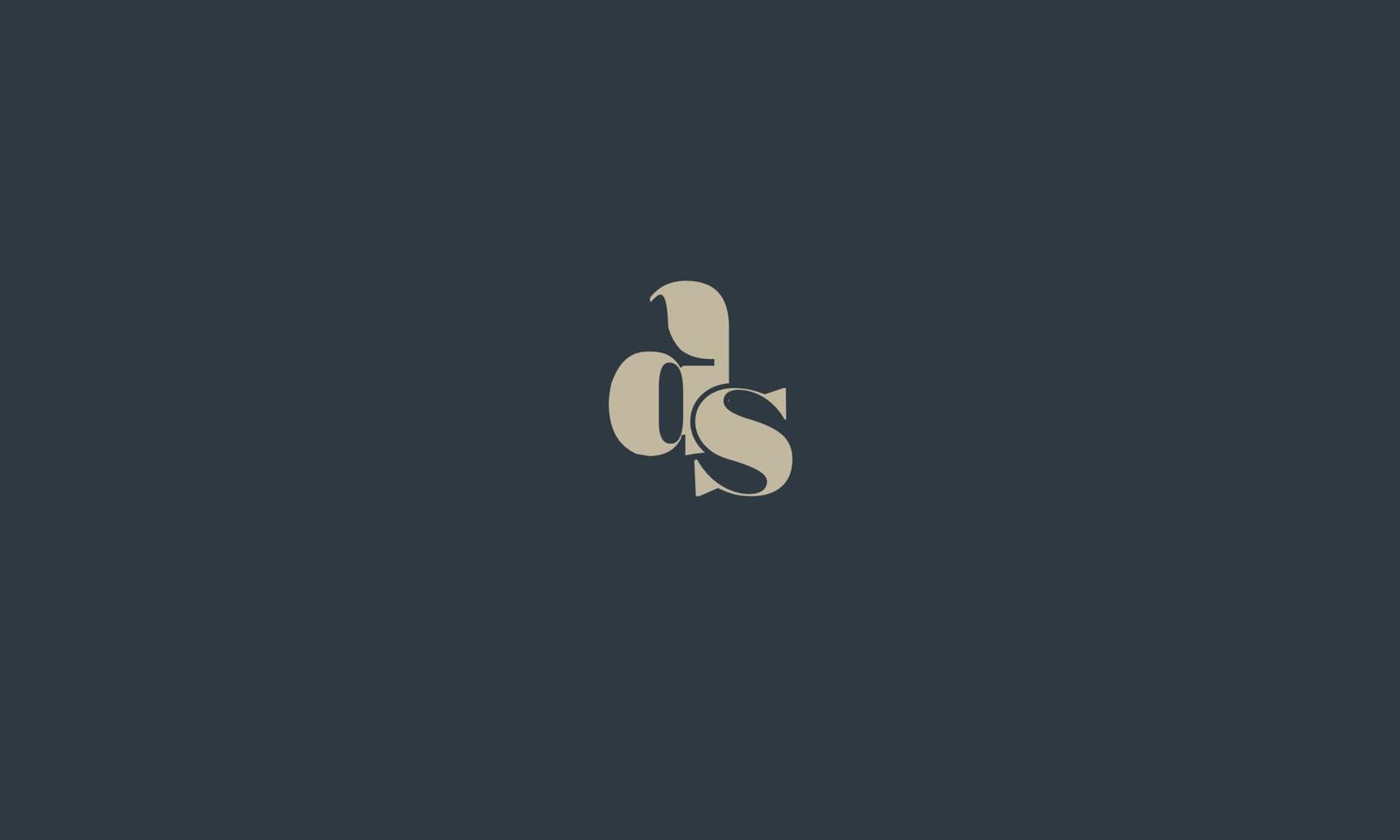 Alphabet letters Initials Monogram logo DS, SD, D and S vector