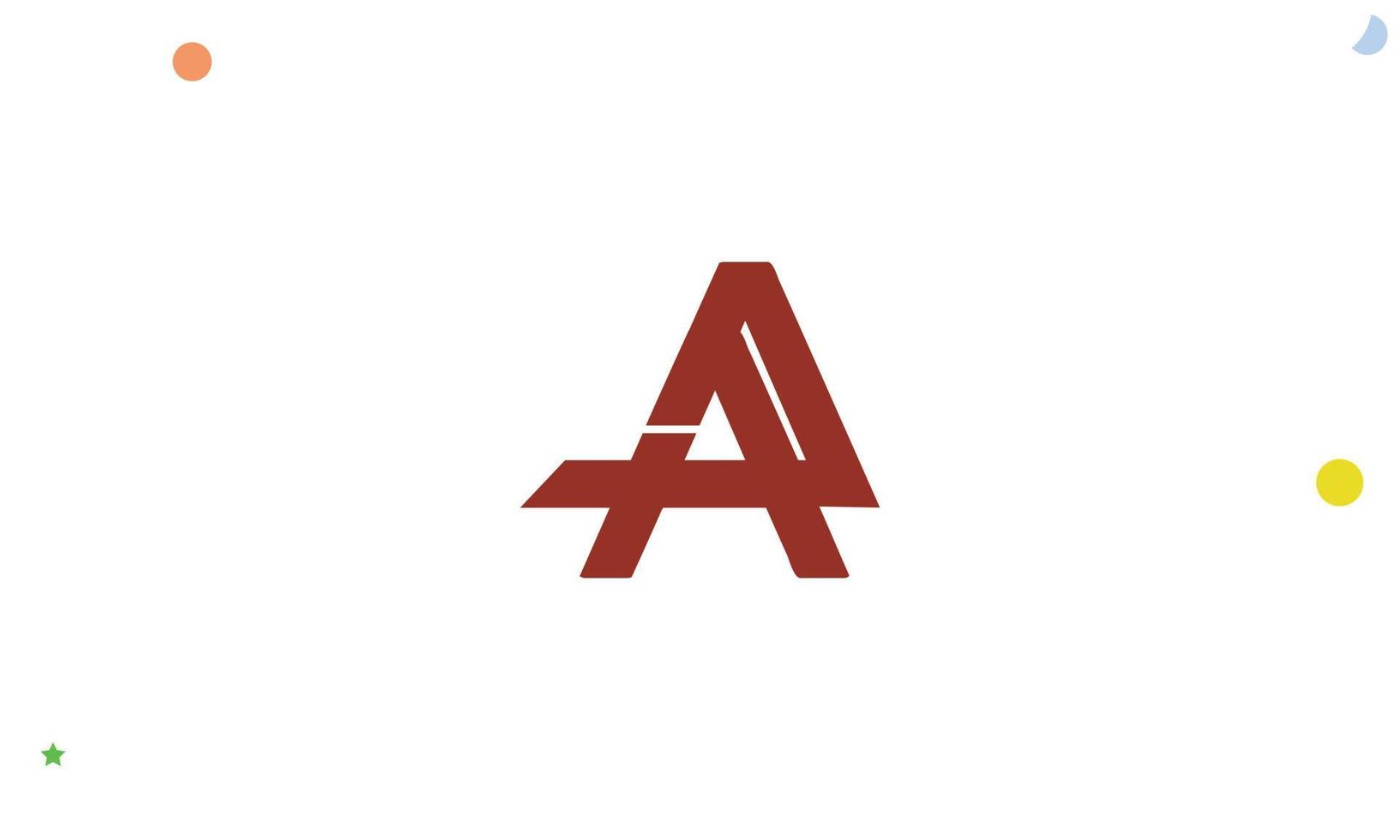 alfabeto letras iniciales monograma logo aa vector
