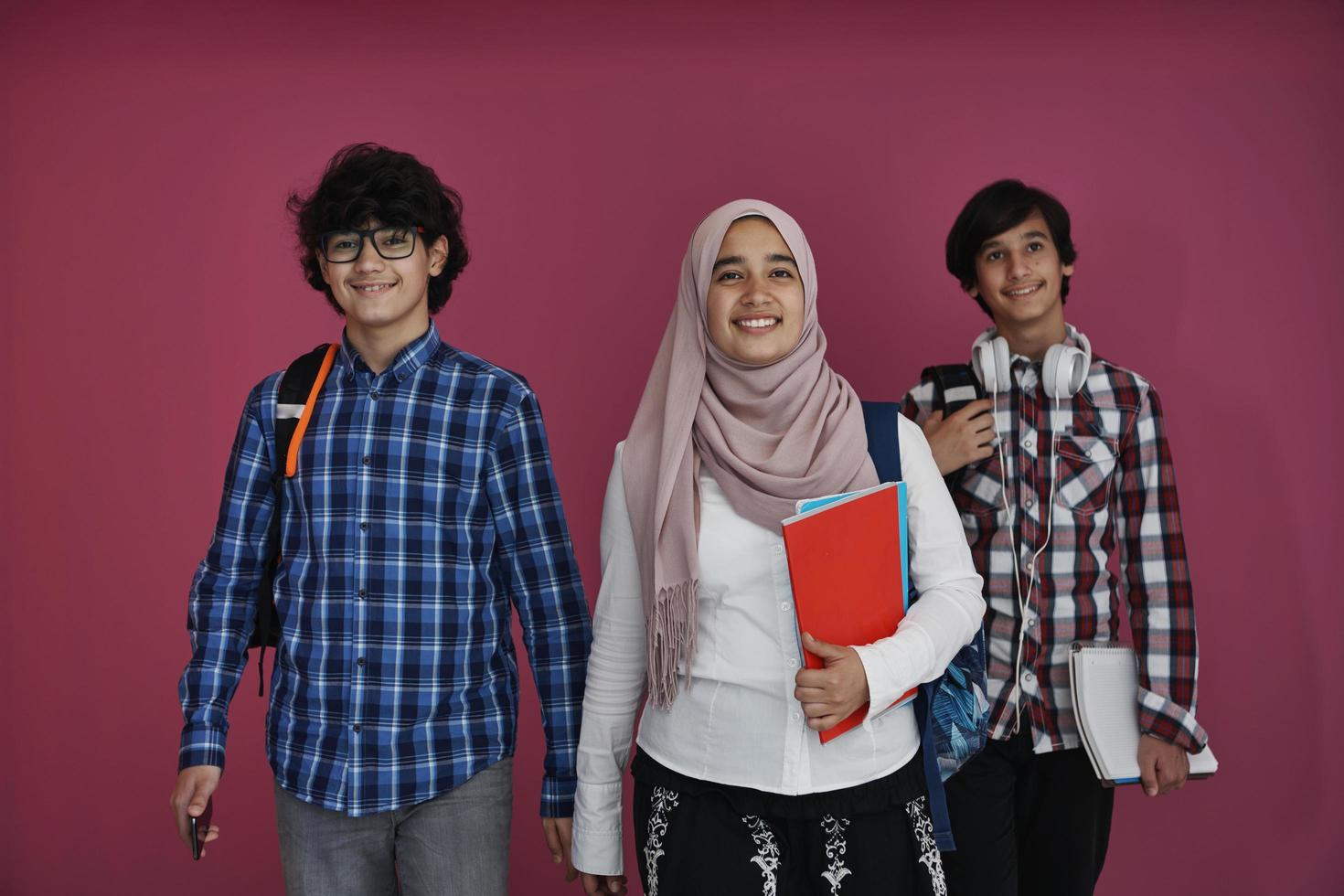 Arab teens group photo