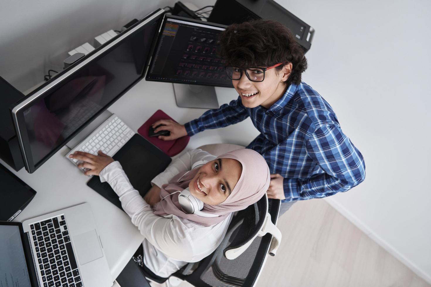 creative professionals team at modern office photo