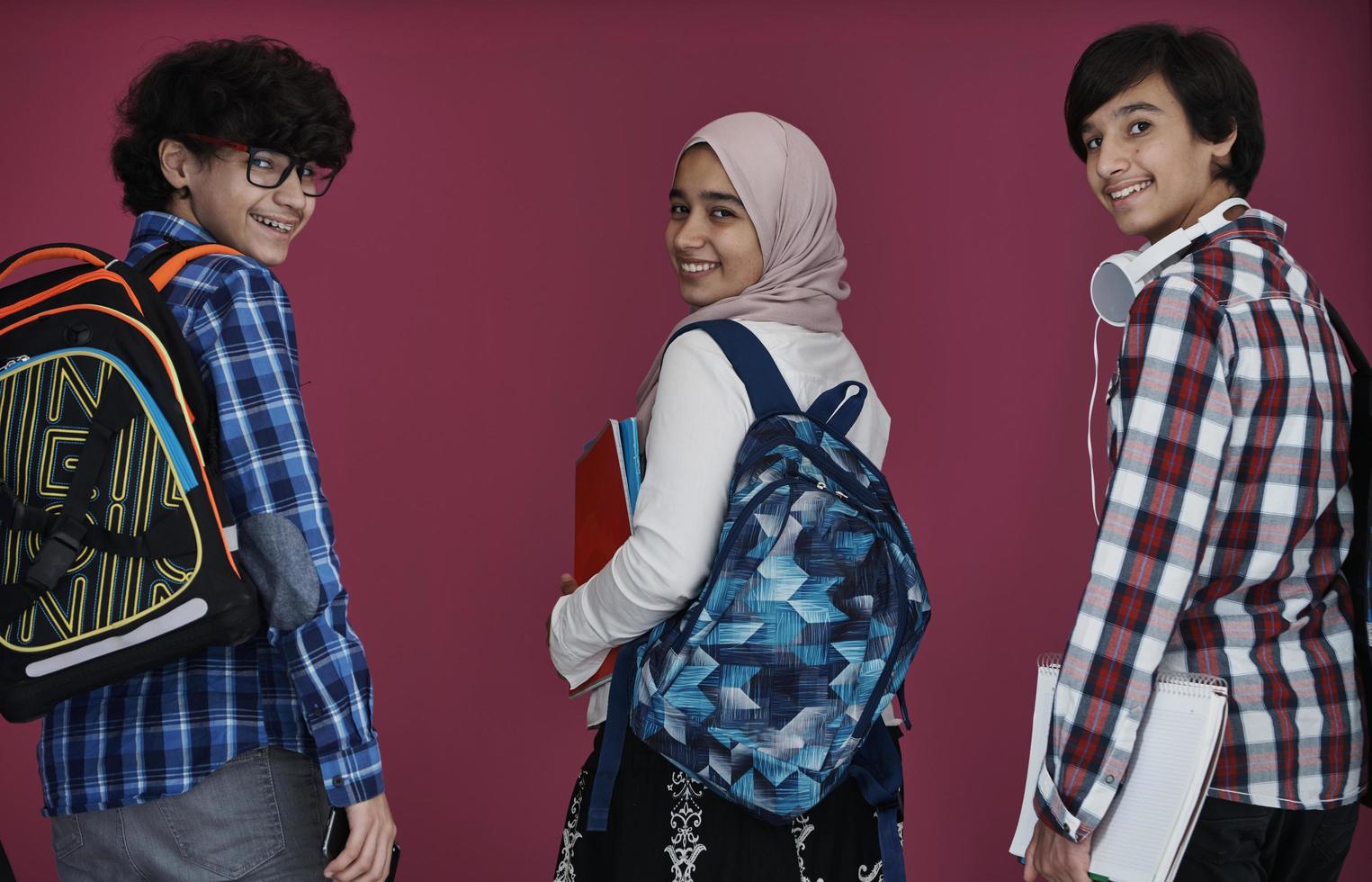 Arab teens group photo