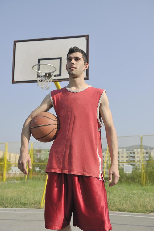 vista del jugador de baloncesto foto