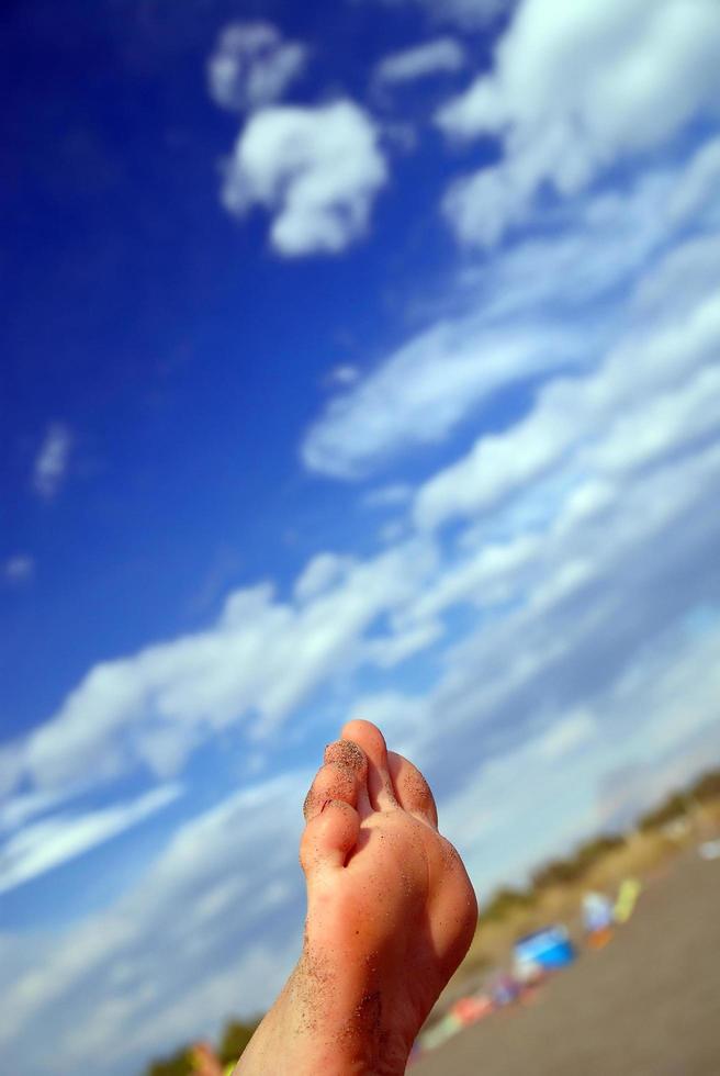 relaxing on beach photo