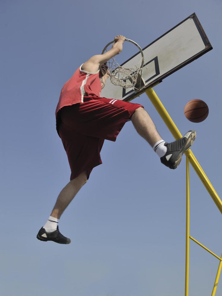 vista del jugador de baloncesto foto