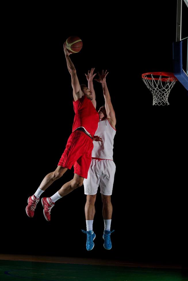 jugador de baloncesto en acción foto