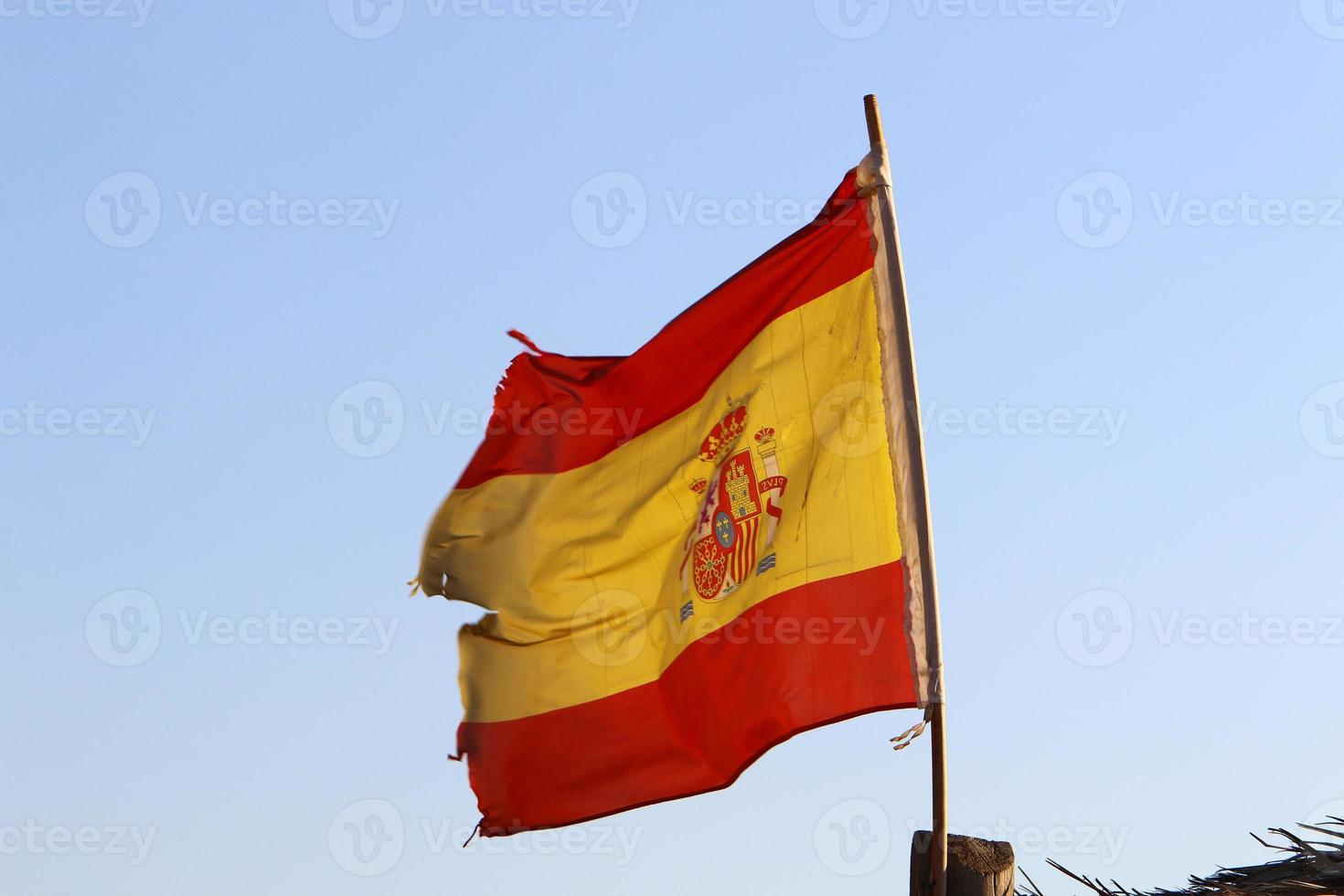 bandera en un parque de la ciudad en la costa mediterránea de israel. foto