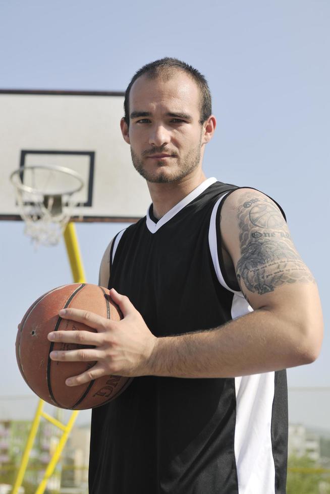 vista del jugador de baloncesto foto