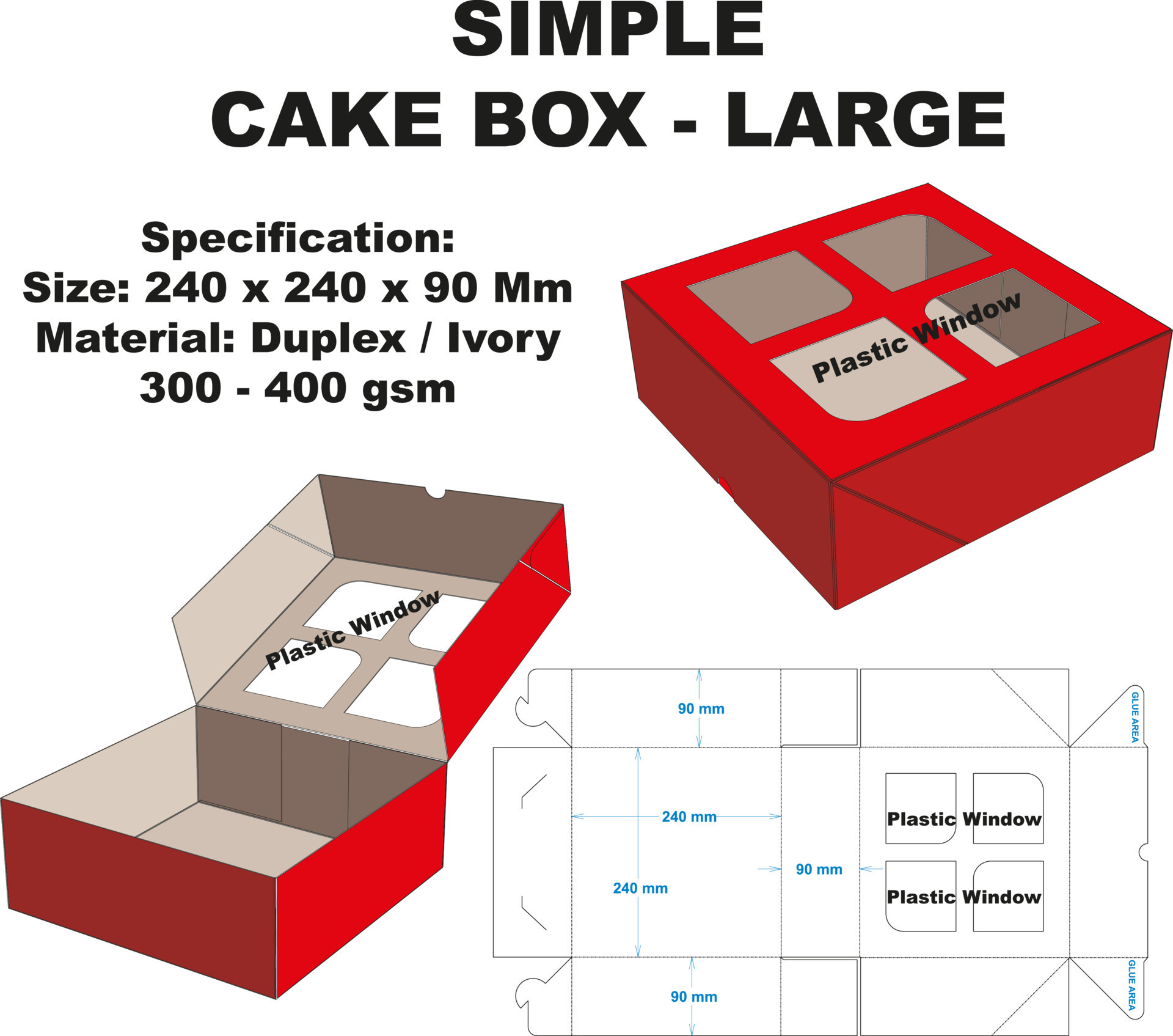 Glossy Lamination 3 Ply White Top Unprinted Cake Box at Best Price in  Chennai | Sravan Corrugaters Pvt. Ltd.