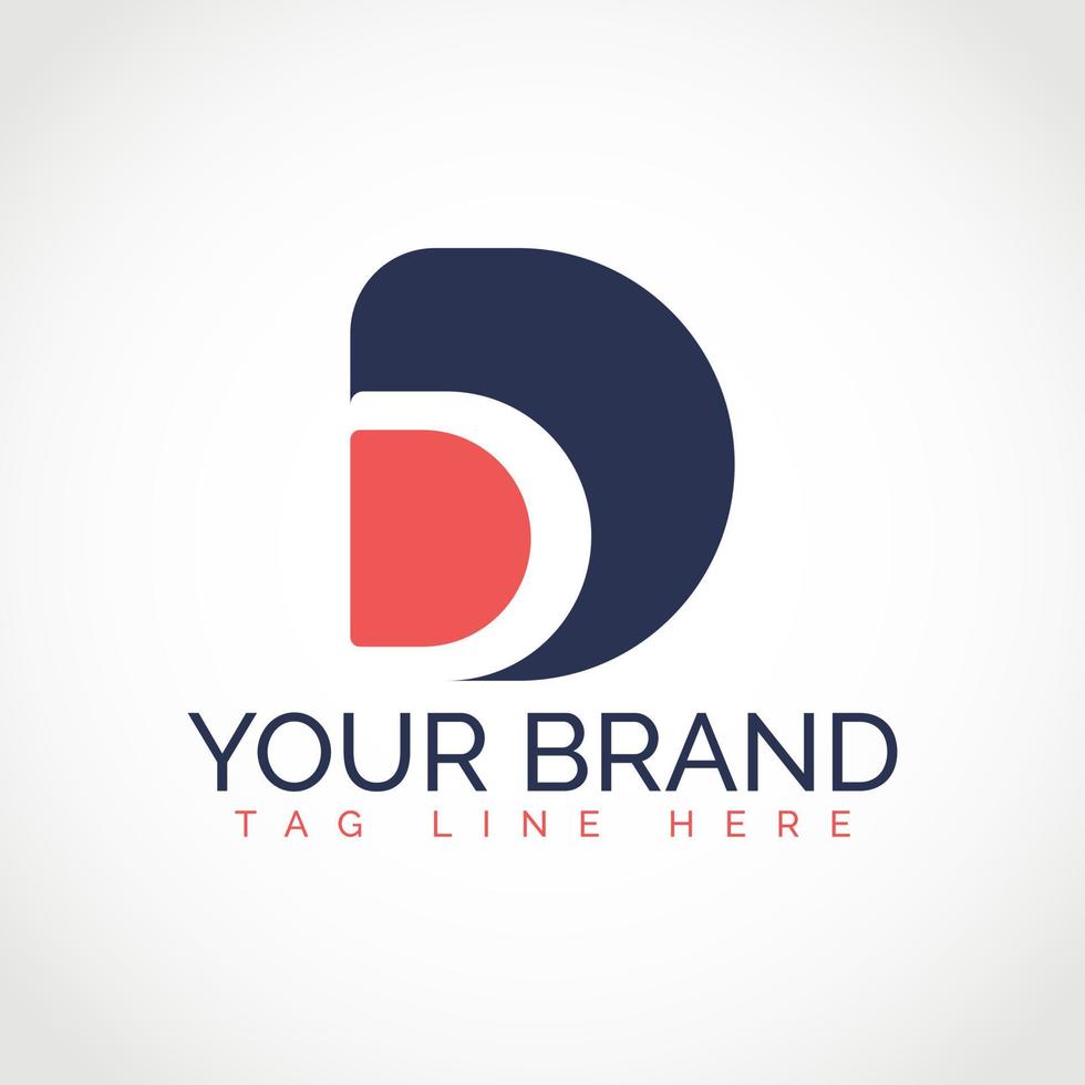 D Monogram Logo. D Letter Abstract Icon. D Symbol Lettering Vector. Creative And Minimalist Letter D. vector