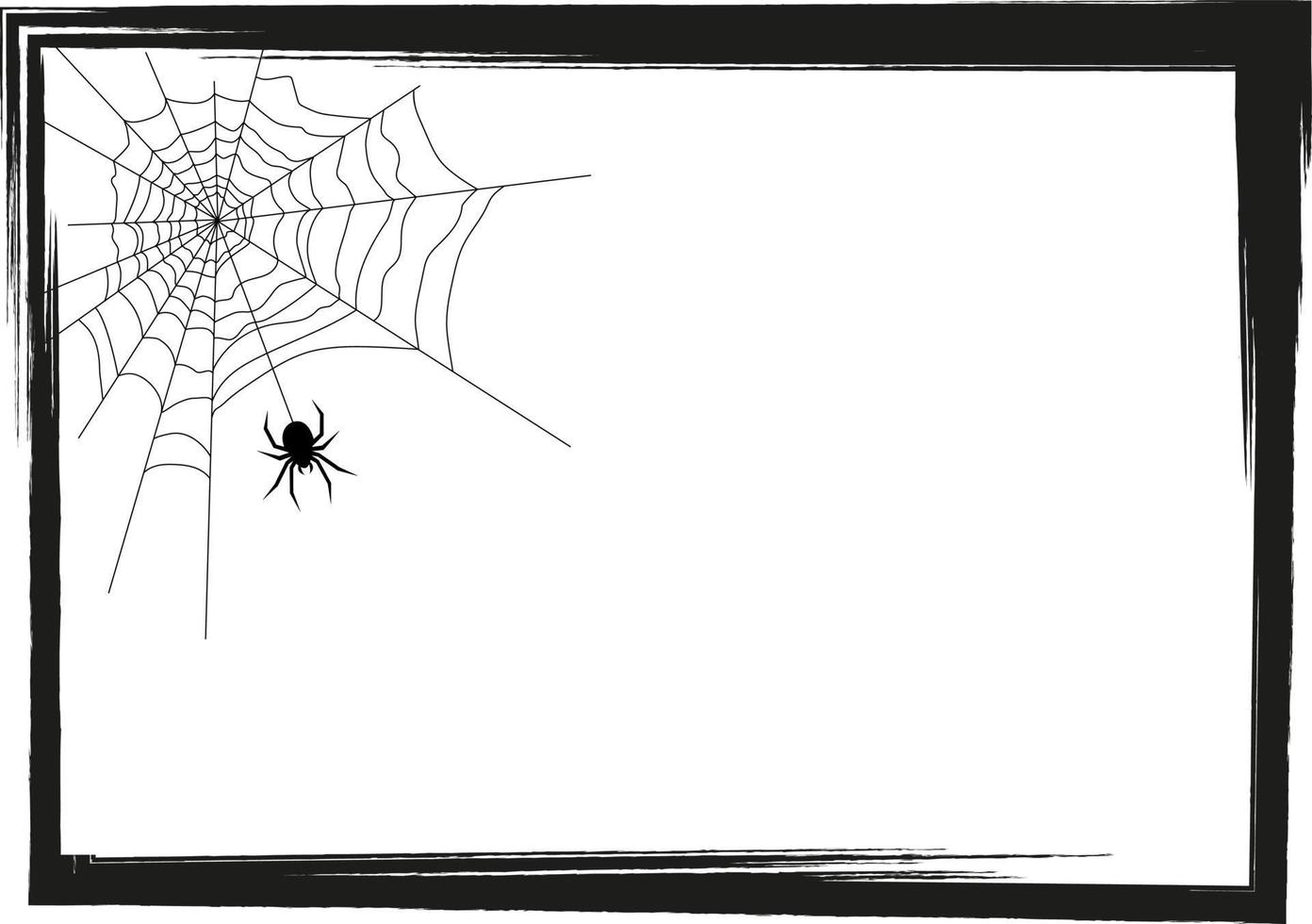 Grunge frame. In the frame of a spider on a cobweb Halloween theme. For your design. vector