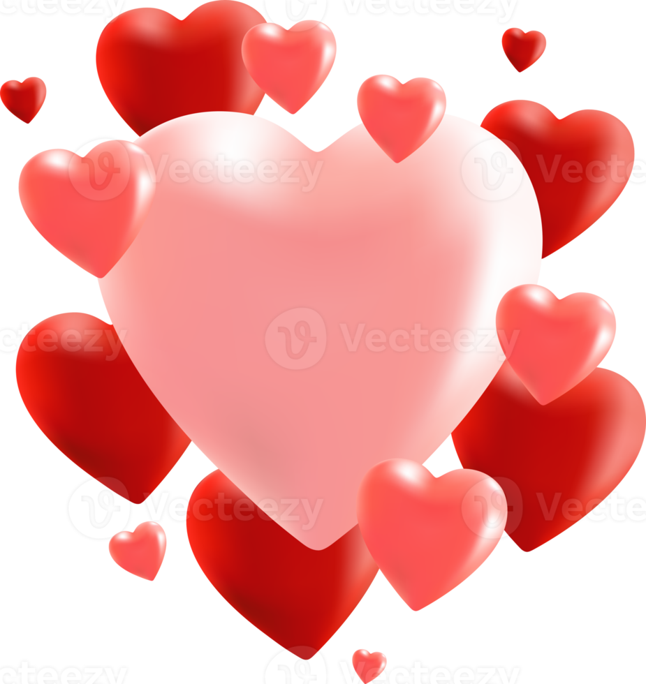 Valentines Day sale romantic background with heart. Banner or greeting card. Wallpaper. Flyers, Posters. png