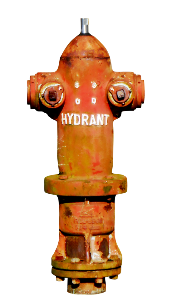 hidrante rojo oxidado png