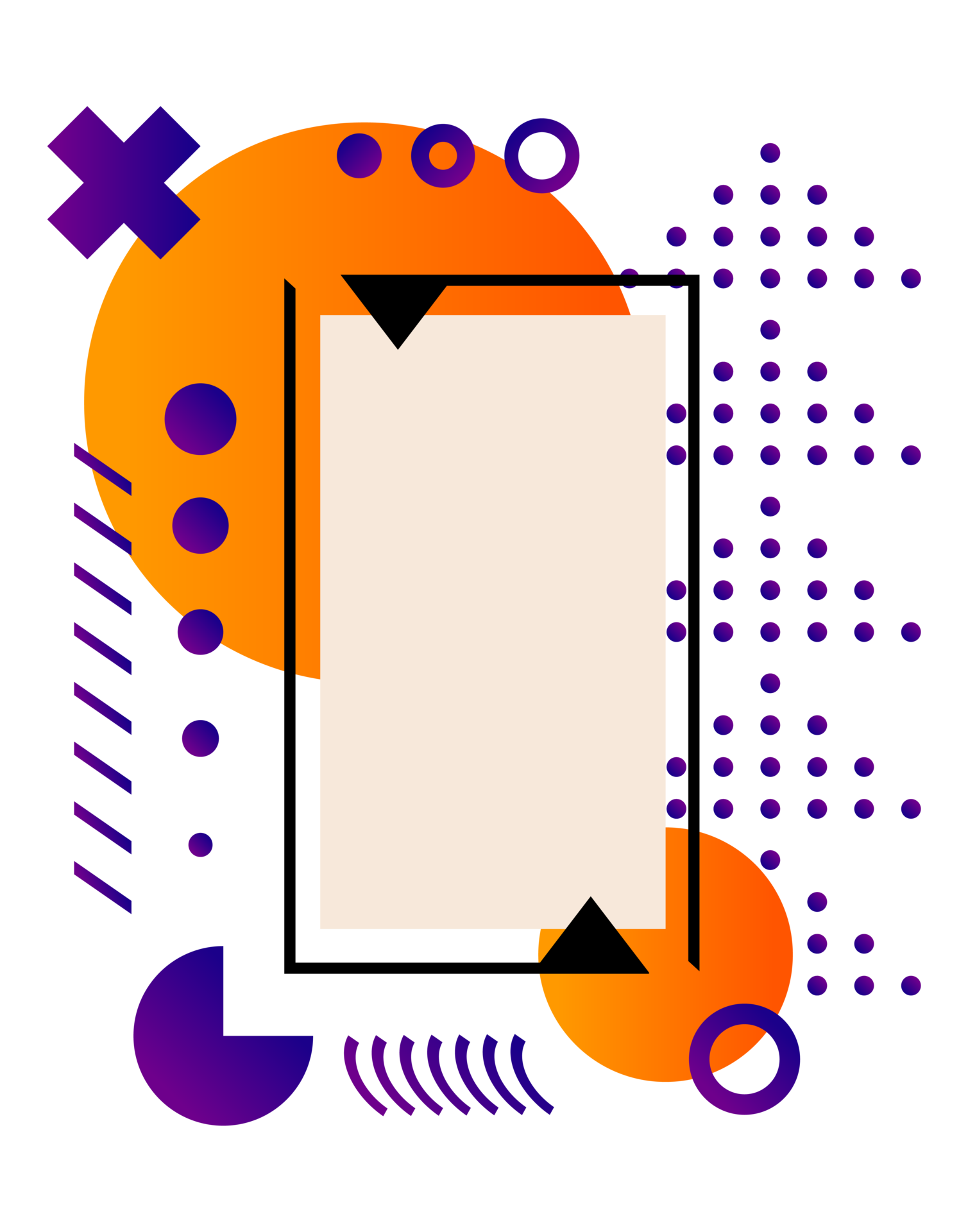 abstract-poster-design-in-purple-and-orange-geometric-elements-modern