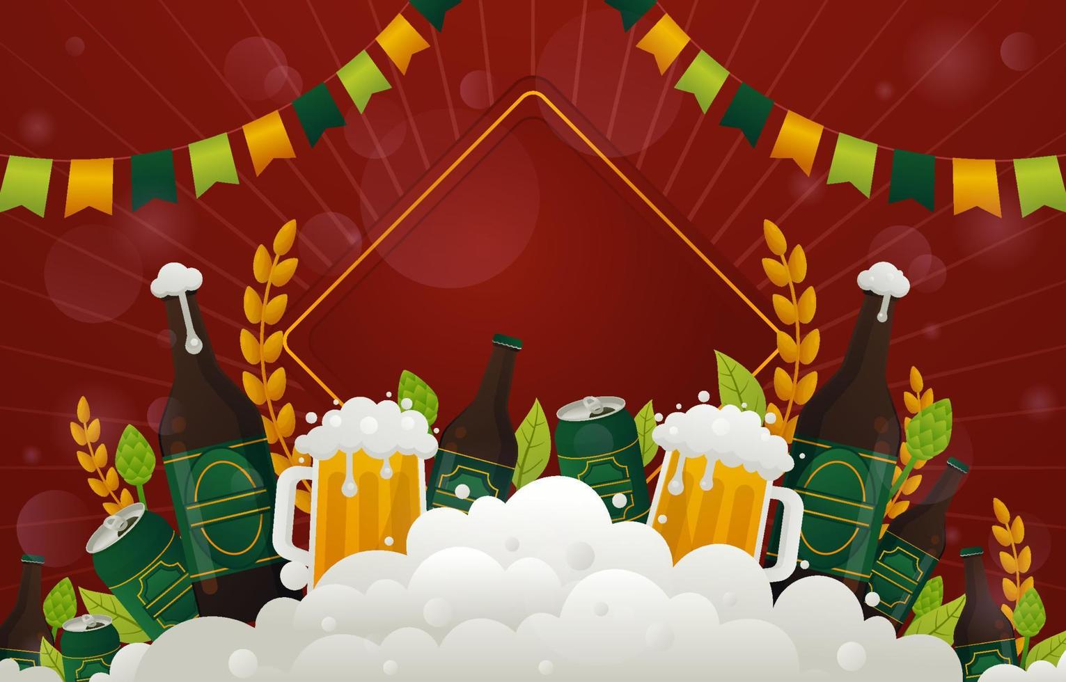 fondo de cerveza oktoberfest vector