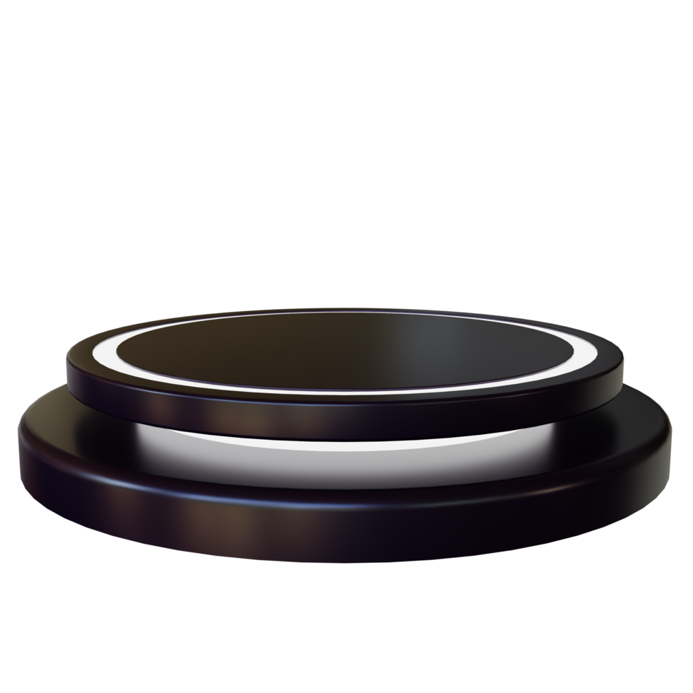 Futurustic Black Podium with Neon Light png