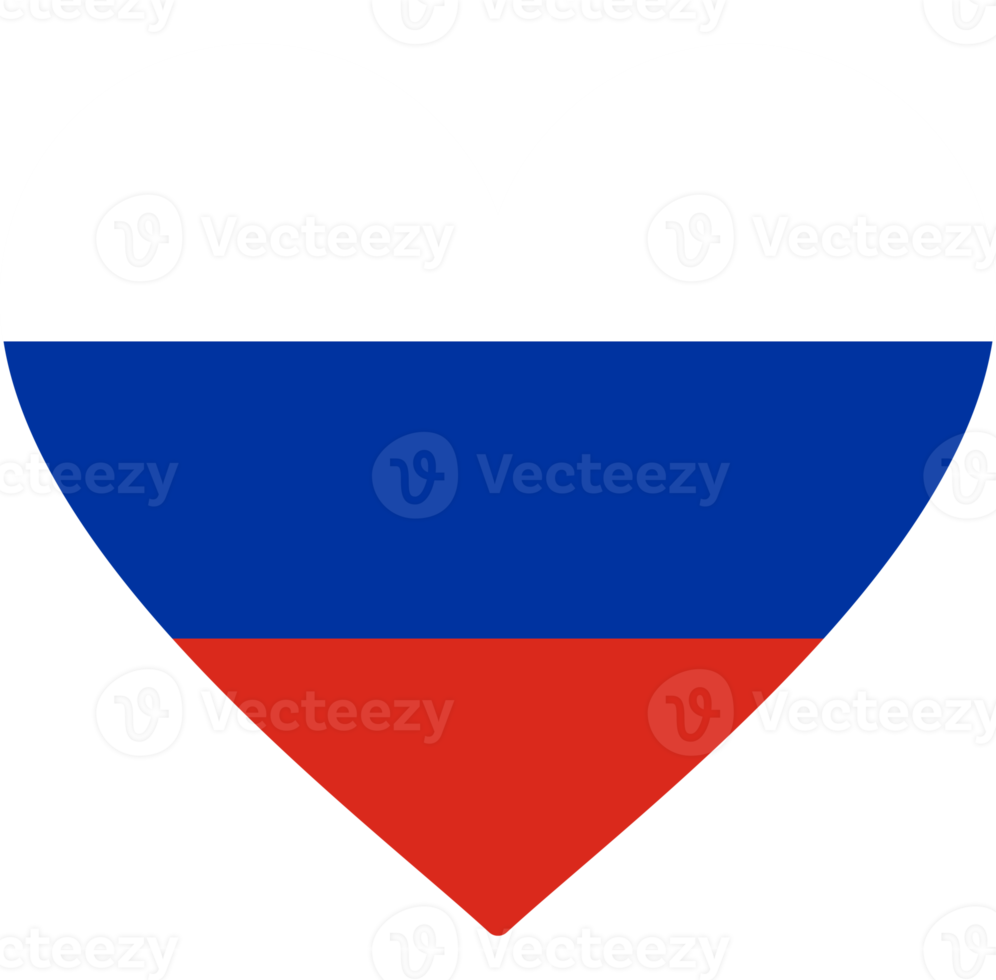 drapeau de la russie sur la forme du coeur, drapeau de la russie, drapeau de la fédération de russie. formatpng png