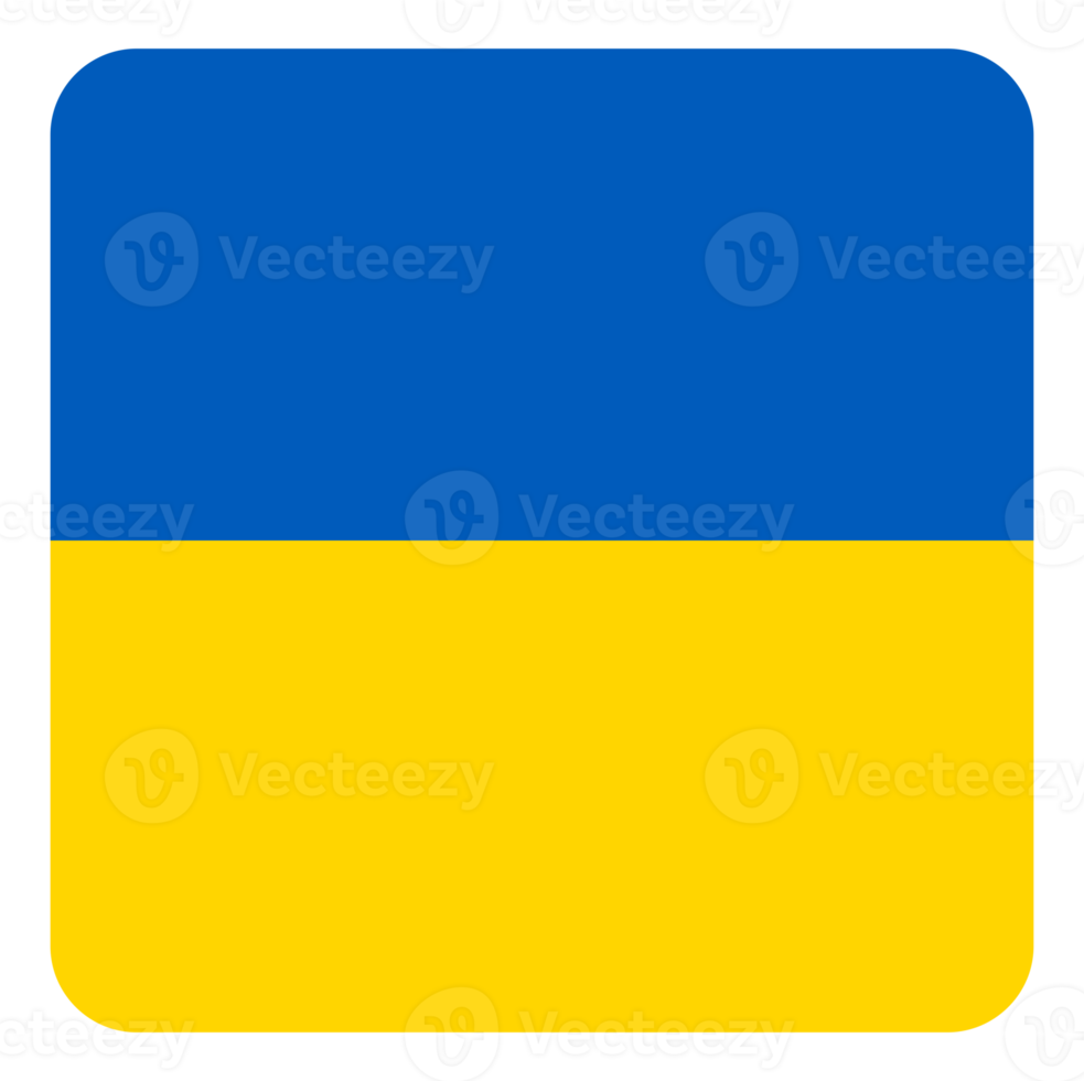 flagga av ukraina int de fyrkant form, Land i Europa. formatera png